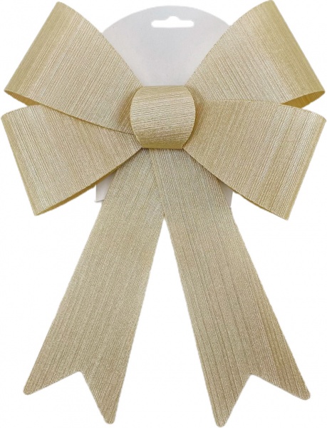 Декорація новорічна Shunda бант святковий 21х27 см золотий