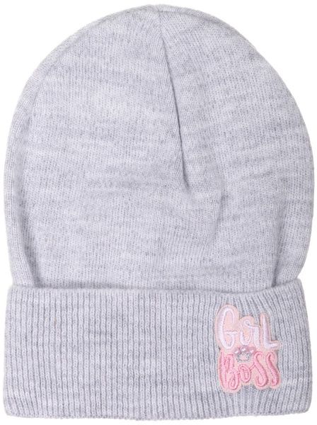 Шапочка дитяча для дівчинки Kraft+ 2546 р.50-52 світло-сірий 