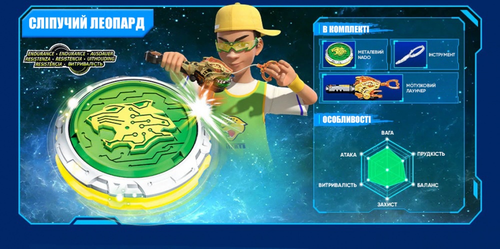 Ігровий набір Infinity Nado VI серія Starter Pack Lighting Leopard Сліпучий Леопард EU654114