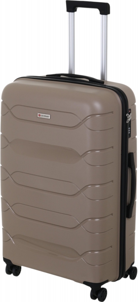 Чемодан Compass №XY007 L 93 л капучино 70x46x29 см