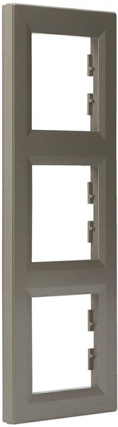 Рамка трехместная Schneider Electric Asfora вертикальная бронза EPH5810369