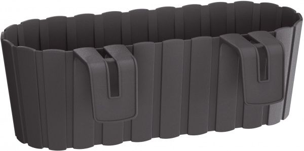 Ящик балконний Prosperplast Boardee Hook прямокутний 4,9л антрацит (25302-433) 