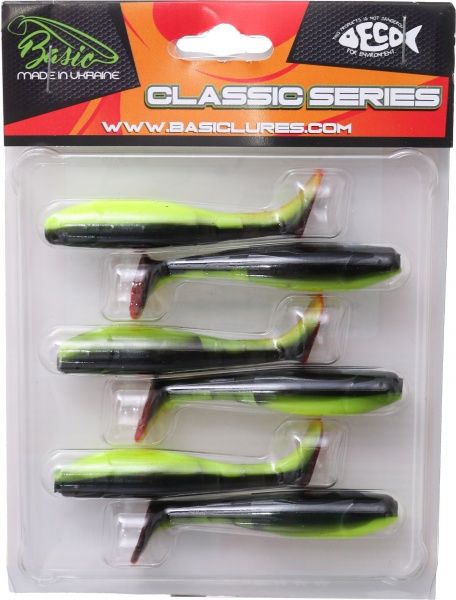 Приманка риболовна Basic Lures 65 мм 6 шт. CLASSIC SHAD 2.5 чорний з зеленим