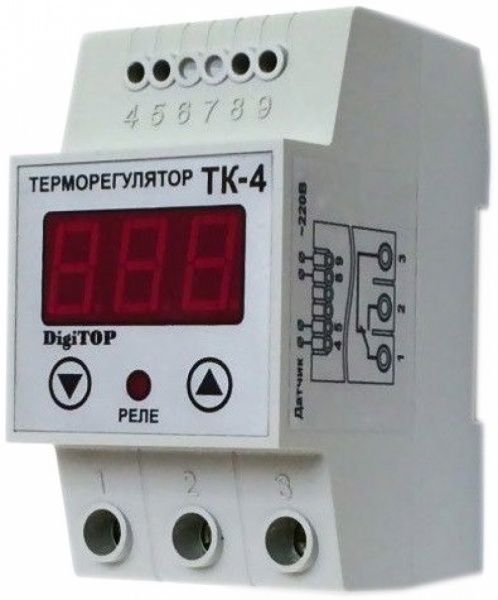 Терморегулятор одноканальный DigiTOP ТК-4Н
