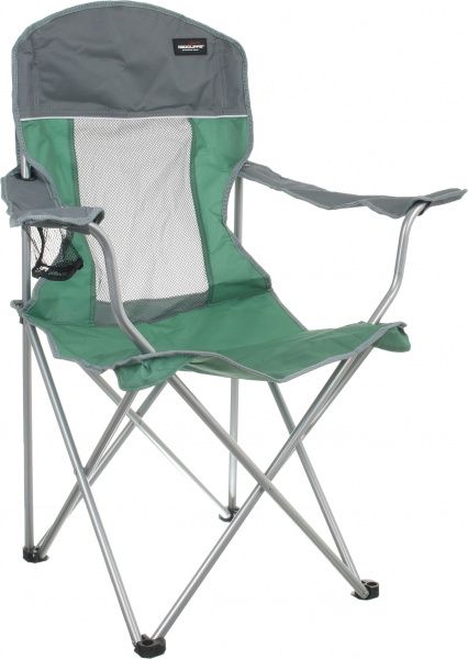Стілець розкладний 97х44х51 см сіро-зелений