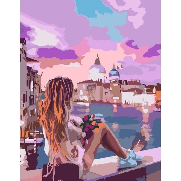 Картина за номерами З тобою в думках 35х45 см Rosa Start 