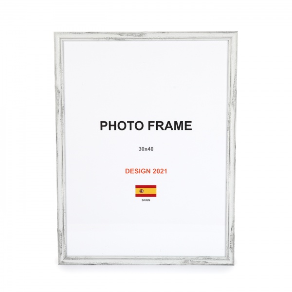 Рамка для фото 1 фото 30х40 см серый прованс 