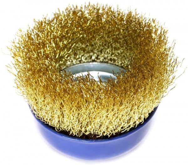 Щітка чашкова 75мм x M14, витий (рифлений) дріт d0,3 об/хв 12500 стальний дріт S&R 136132075