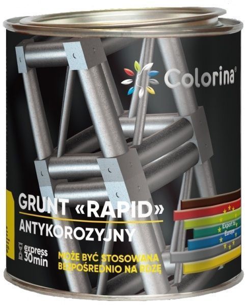 Грунтовка COLORINA Рапид антикоррозийная красно-коричневый мат 0,9кг