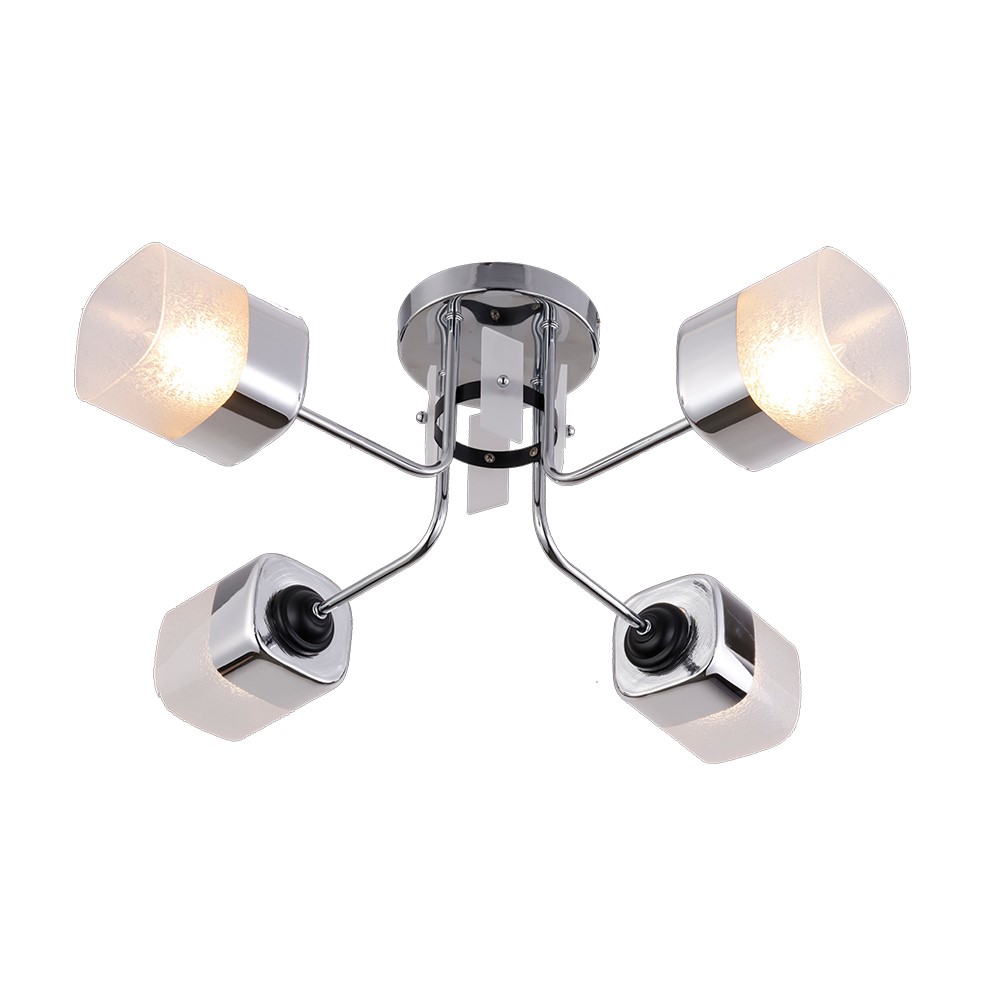 Люстра потолочная WunderLicht Sky 4x60 Вт Е27 хром KK5149-44