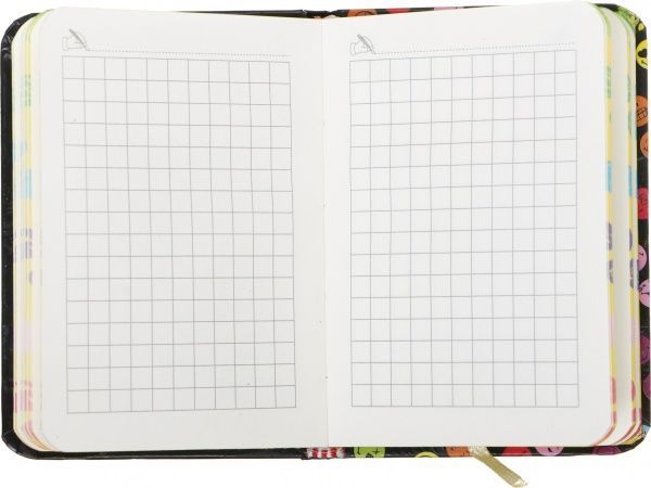 Книга для нотаток 80 аркушів чорна Smiley