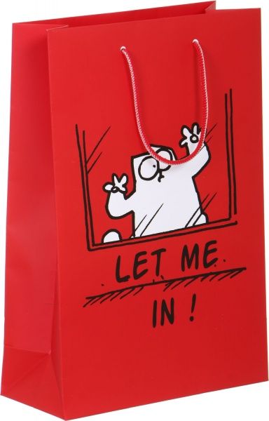 Пакет бумажный Simon's Cat 34х23х10 см Let me in!