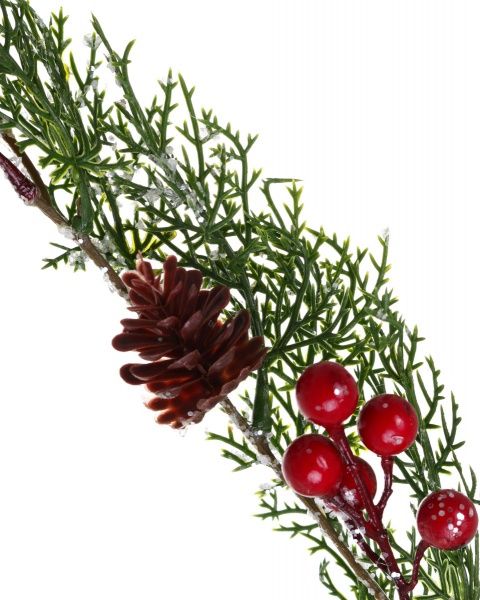 Декорація новорічна Гірлянда хвойна з ягодами і шишками 160 см EPI-EYK8-1305 