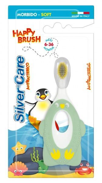 Детская зубная щетка Silver Care Happy Brush 6-36 месяцев мягкая 1 шт.