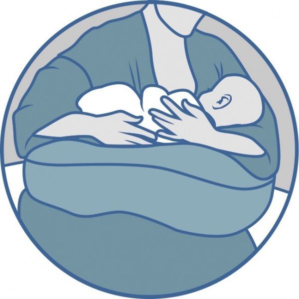 Подушка Олви для беременных/для кормления голубой 01968 