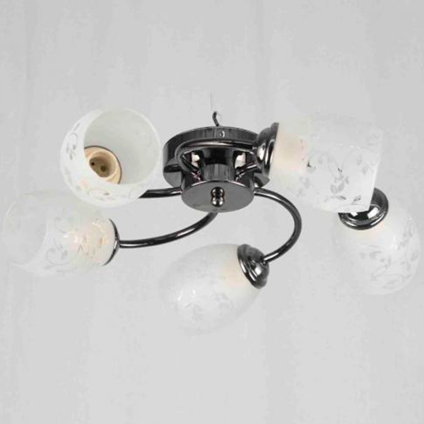 Люстра потолочная Геотон С296-5 5x60 Вт E27 черный 