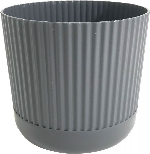 Горщик для квітів Elif Plastik Ностальгія круглий 1,8 л антрацит (467А) 