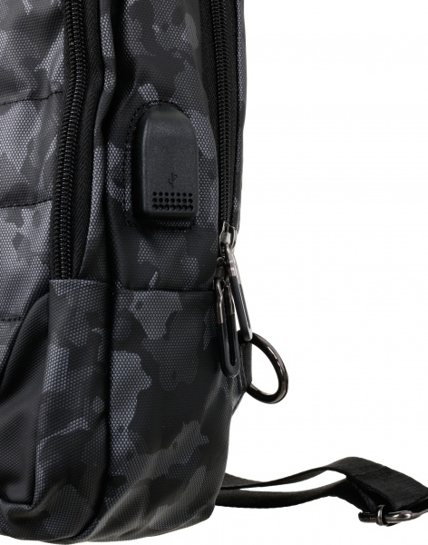 Сумка через плечо хаки черная