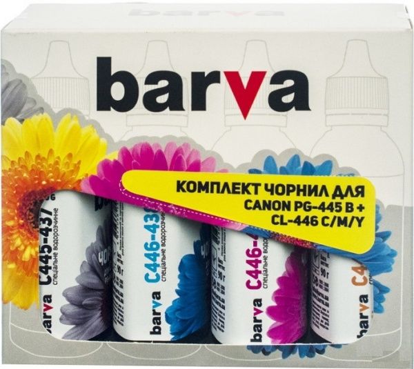 Набір чорнил Barva CANON I-BAR-CPG445-090-MP black cyan magenta yellow — фото 1