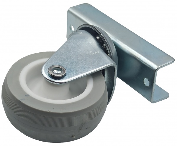 Ролик меблевий поворотний з U-кронштейном ПВХ D50 H65 Burak 0516ZHG