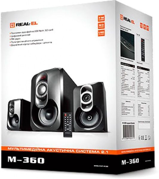 Акустическая система Real-el M-360 2.1 black 