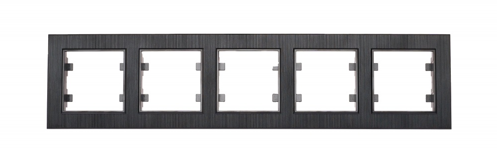 Рамка пятиместная Makel Karea Line горизонтальная черный 86111705