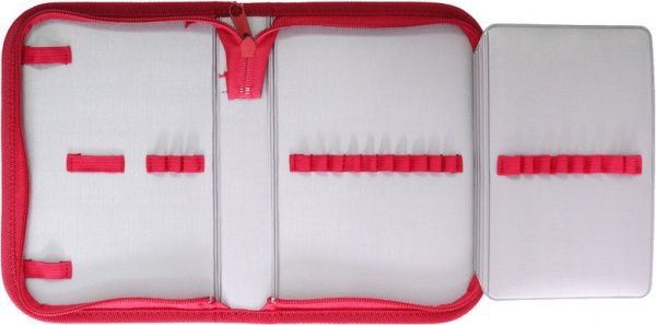 Пенал 1 отворот Spartan 99112 CLASS черный с красным