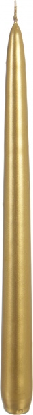Свеча конусная новогодняя золотой металлик 22x240 Pako-If