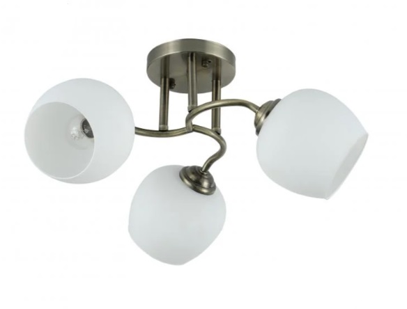 Люстра Miorro Colibrì металл/стекло 3x40 Вт E27 бронза 51-311-027