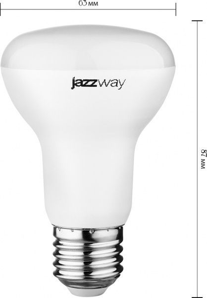 Лампа світлодіодна Jazzway PLED-SP 8 Вт R63 матова E27 230 В 3000 К 