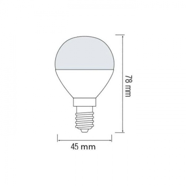 Лампа світлодіодна HOROZ ELECTRIC ELITE-6 6 Вт G45 матова E14 175 В 4200 К 001-005-0006-031 