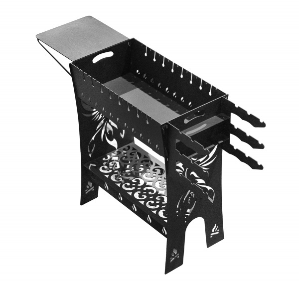 Мангал-барбекю большой 350х720х610 мм (502/1)