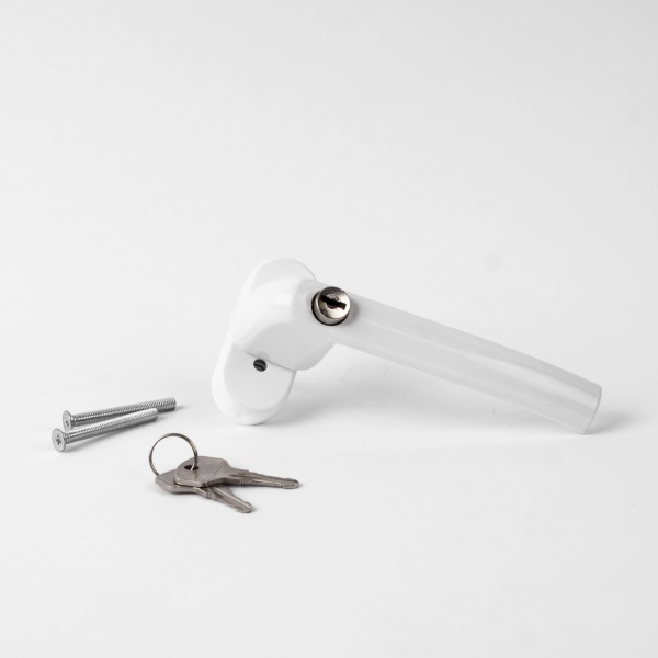 Ручка оконная кнопка-ключ ASTEX Kronos біла Ral 9016 WH 018/37 