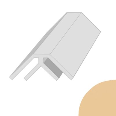 Угол ПВХ внутренний Бежевый 8 мм (3 м.п.)