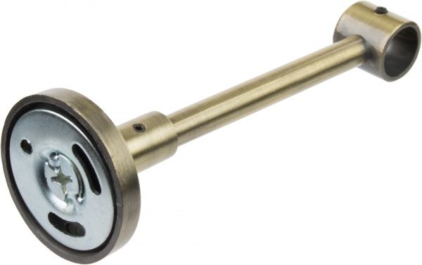 Держатель для карниза Gardinia Memphis закрытый одинарный наборной d16 мм античная латунь 