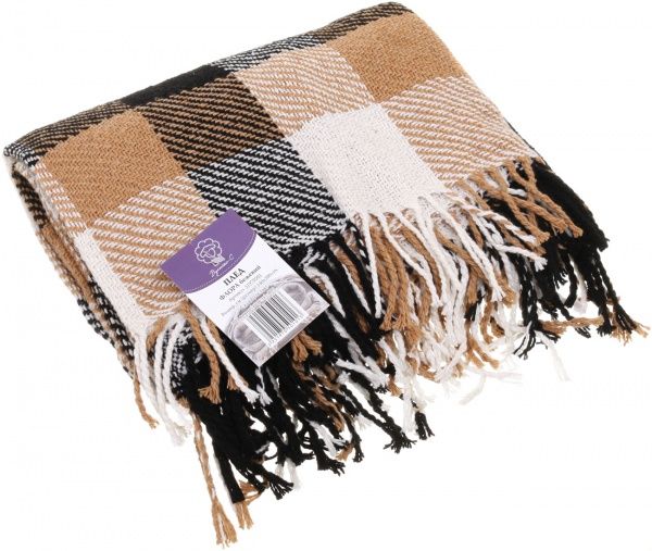 Плед Флора 140x200 см бежевий Вултекс-С 