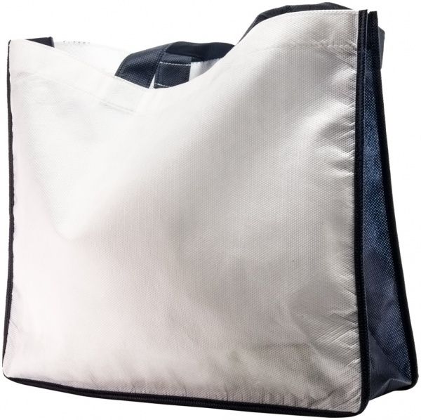 Экосумка Сердце спанбонд белый с красным  