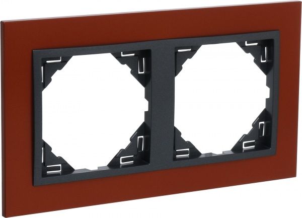 Рамка двомісна Efapel ANIMATO Logus універсальна металік помаранчевий 90920 TTS