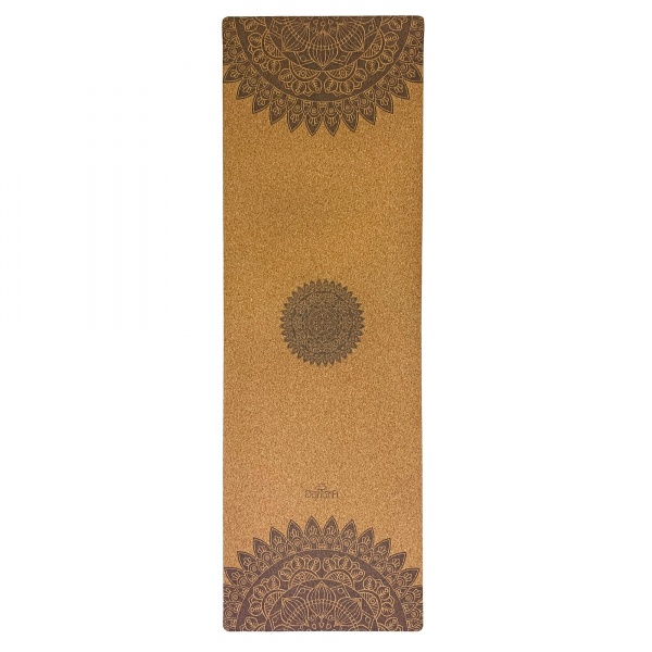 Килимок для йоги та фітнесу Dariana Фіолетова мандала 183х61х0,4 см бежевий