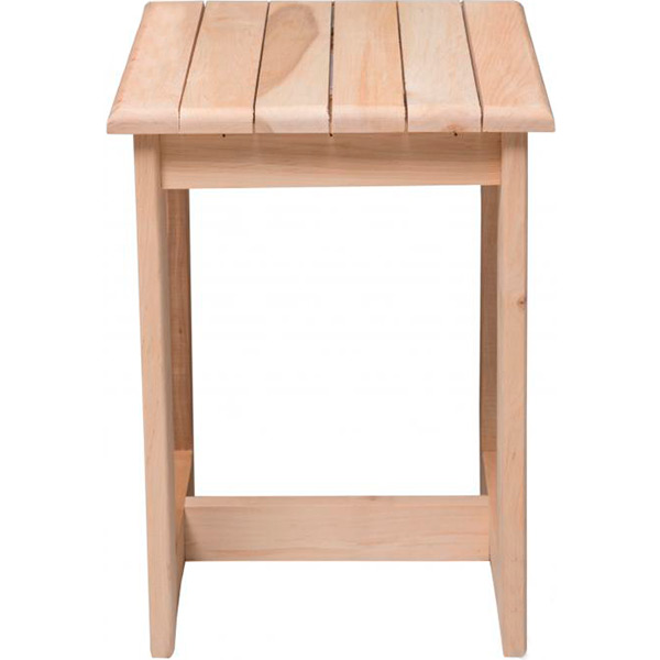 Табурет дерев’яний ТЗМ-10 без лакового покриття коричневий / дерево світле