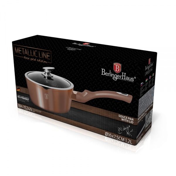 Ковш с крышкой Metallic Line ROSE GOLD Edition 1,2 л BH 1524N Berlinger