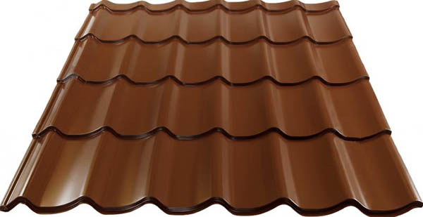 Металлочерепица ATLANTA 1200x2250 мм PE RAL 8017 0,45 мм