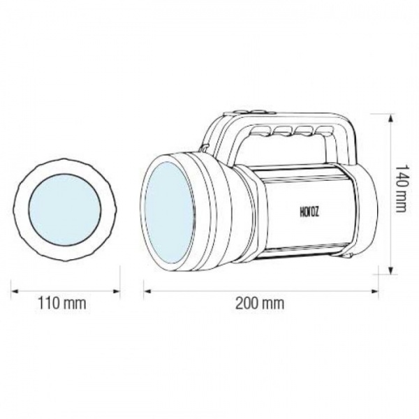 Светодиодный фонарик HOROZ ELECTRIC 084-035-0005-010 черный с желтым