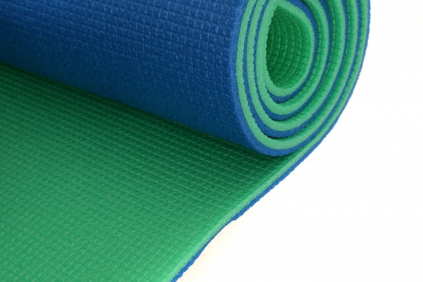Килимок для йоги та фітнесу Lanor 1800х600х8 мм Оптима Люкс синьо-зелений