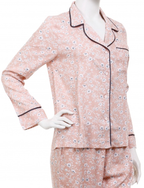 Жакет Deco женский BIZE принт цветы р. S персиковый