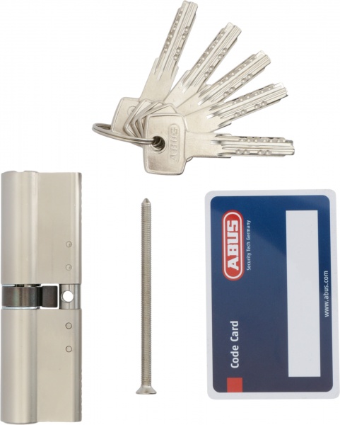 Цилиндр Abus D15 50x50 ключ-ключ 100 мм матовый никель 2240631714015