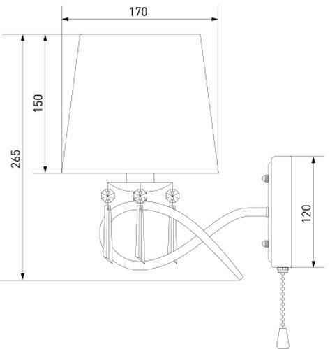 Бра Strotskis Morise 1x40 Вт E14 хром 70048/1 