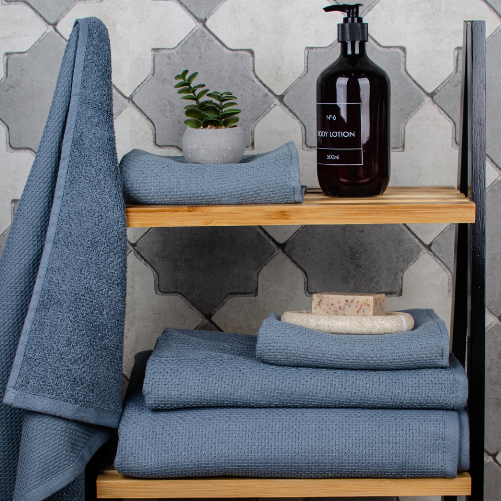 Рушник махровий Sauna 33x70 см сіро-синій La Nuit