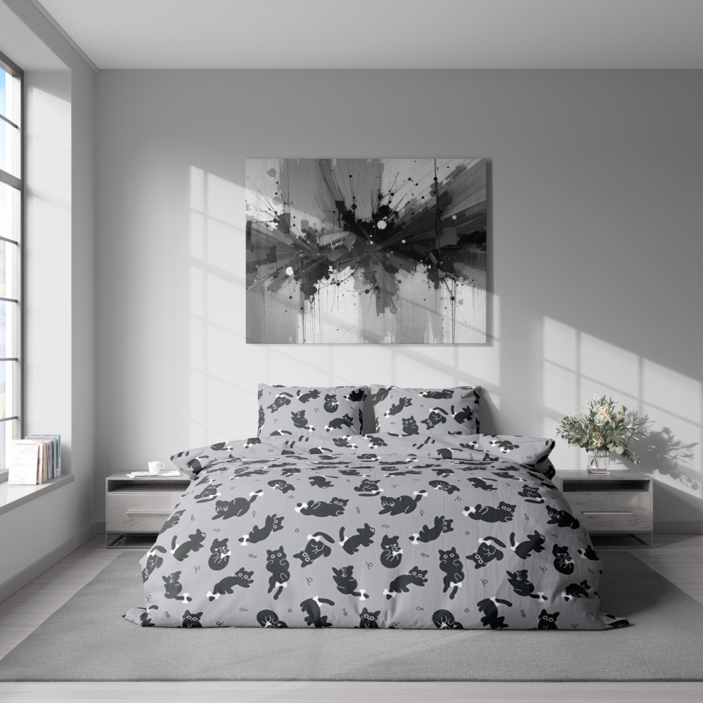 Комплект постельного белья 2.0 PAWSY мультиколор Luna