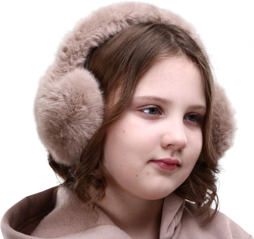 Головний убір Shantou навушники хутряні дитячі класік беж E2312 E2312 р.OS бежевий